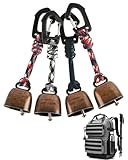 HUVZOR 4 pièces Cloches résistantes aux Ours,Cloches résistantes aux Ours pour la randonné...