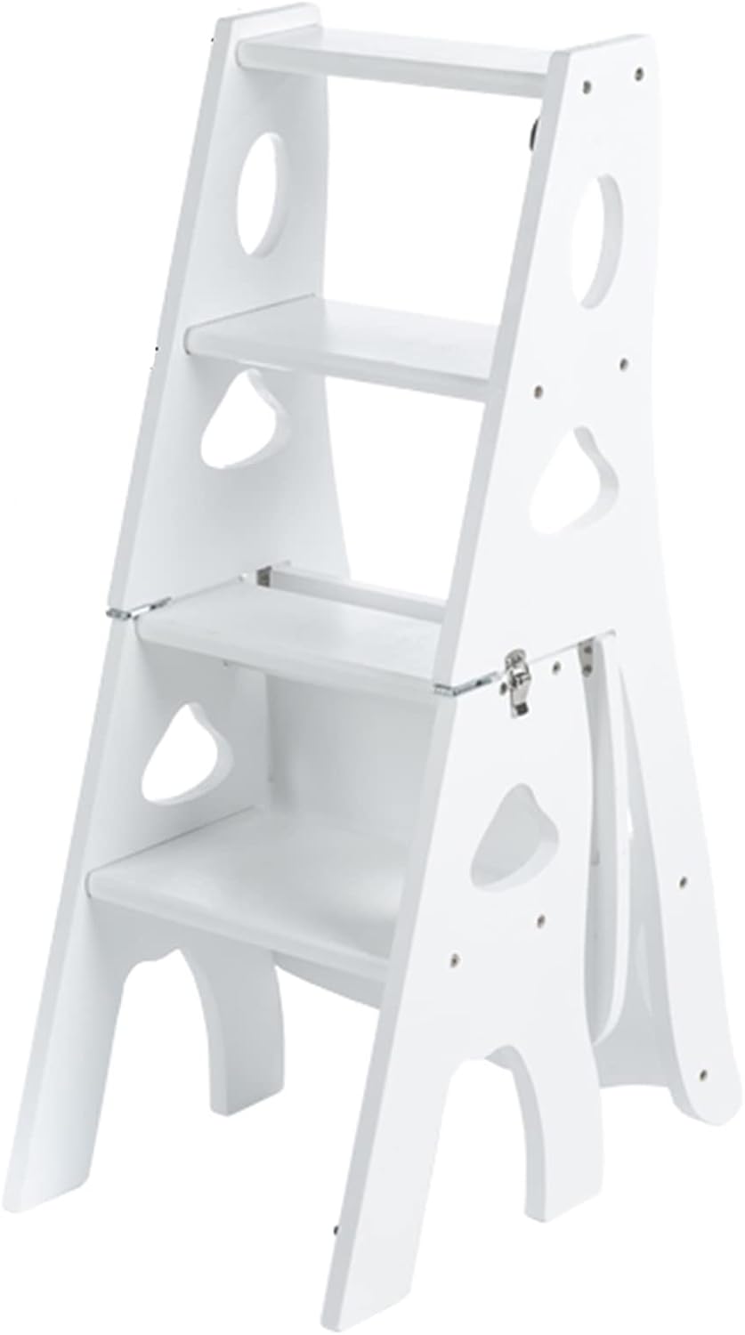 4 Tier Lightweight Portable Folding Step Ladder Chair Display Stand for Home Stool and Storage Shelf Convertible Ladders (Color: C Size: 90 * 35 * 45CM)