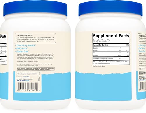 Nutricost Collagen Peptides Powder 1LB (454 G) - Grass Fed Bovine Collagen Hydrolysate (Unflavored) - Image 5