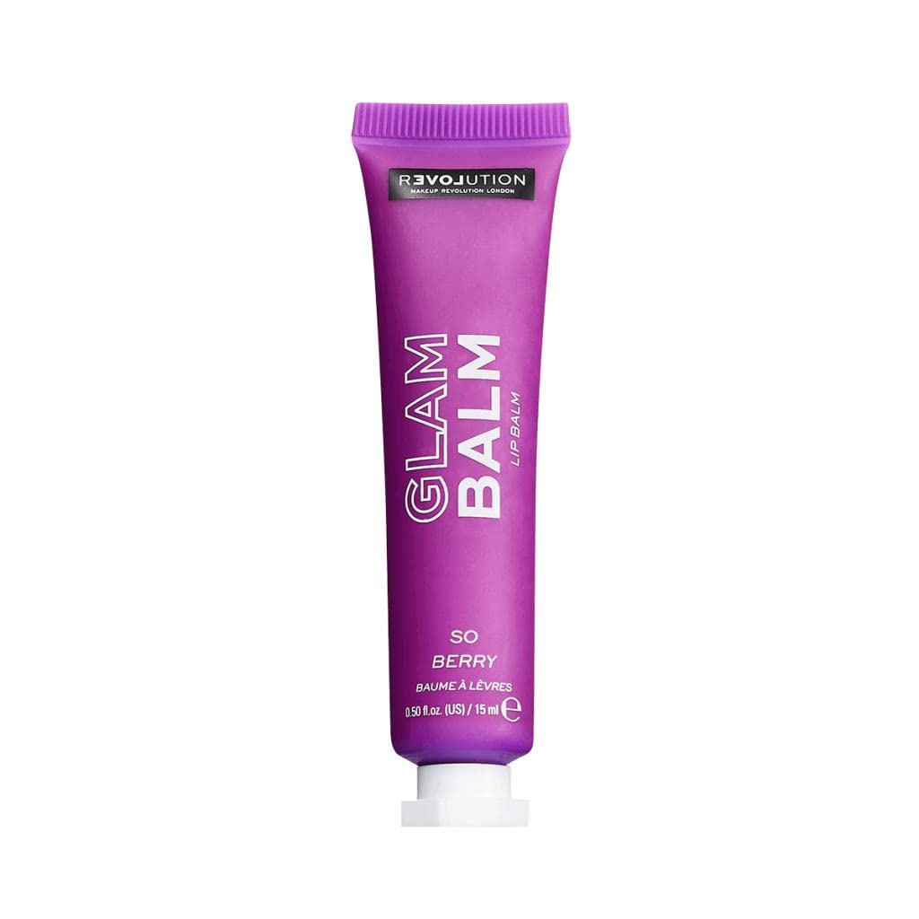 Revolution Relove Glam Balm Lip Care In So Berry Everyday Use Handy Size