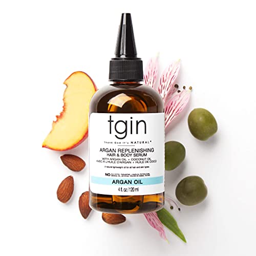 Thank God It'S Natural 0850316004045 Tgin Argan Replenishing Hair Serum - 4 Oz, Dry Hair, Moisturizing, Breakage Control, Paraben Free, Coconut Scent, Serum For Natural Or Chemically Treated Hair, Hot Oil Treatment thumb #2
