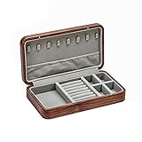 Caja Joyero Estuche de joyería de la vendimia for mujeres caja de madera de madera sólida caja de almacenamiento de joyería de viaje portátil for collares, pendientes Jewelry Organizer ( Size : Large