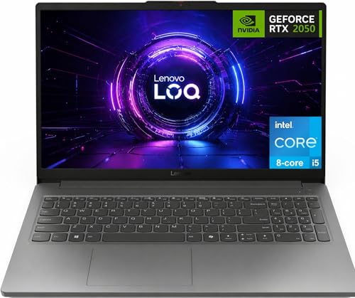 Image of Lenovo LOQ Essential Gaming Laptop, 15.6 inch FHD 144Hz Display, 8-core Intel Core i5-12450HX, 32GB DDR5, 1TB PCIe SSD, GeForce RTX 2050, HDMI, Wi-Fi 6, RJ-45, Card Reader, Windows 11, Non-Backlit