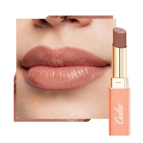 Image of Oulac Satin Matte Lipstick Nude - Brown Long Lasting Lip Stick, Intense Color with Smooth Creamy Texture Lip Colour, Moisturizing & Weightless Formula, Vegan & Cruelty-Free, 4.3g, SG04 Be Mine