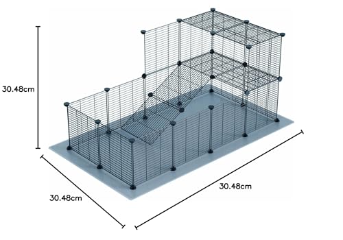 LURIVA Gaiola para Porquinho-Da-Índia Faça Você Mesmo com Tapete, Cercadinho para Animais Pequenos,