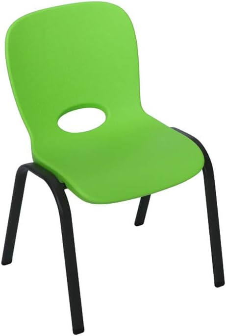 Lifetime 80473 Kids Stacking Chairs (4-Pack, Lime Green) - Durable HDPE, Stackable for Ages 3-9 Indoor/Outdoor