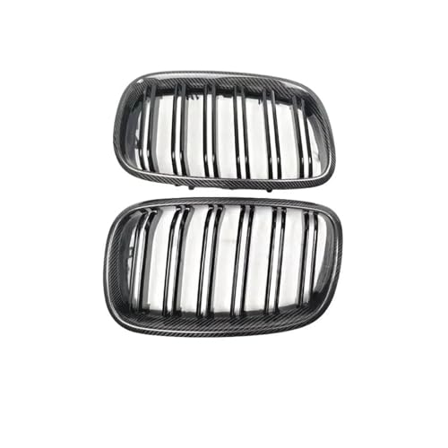 Calandre avant carbone BMW X6 E71 X5 E70 ventilation optimisée double lattes anti UV