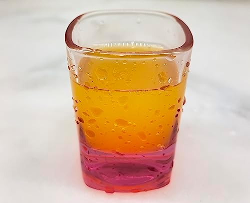 SWARLEY Shot Glasses Set - Cute Shot Glasses | Mini Shot - Tequila Glasses - Vasos de Chupito, Crystal Shot Glasses - Espresso Shot Glass - Colored Glass - Neon Shot (Multi Color) (6 pieces)