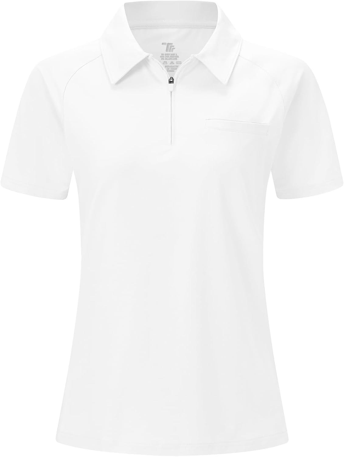 BGOWATU Women's Short Sleeve Golf Polo Shirts 1/4 Zip Tennis Tops Collared T-Shirts UV Protection Quick Dry