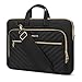 MOSISO 360 Schützende Laptoptasche, 15-15,6 Zoll Computertasche Kompatibel mit MacBook Pro 16, HP, Dell, Asus Notebook, Messenger Umhängetasche mit Front Gesteppt Raised Taschen & Gürtel, Schwarz