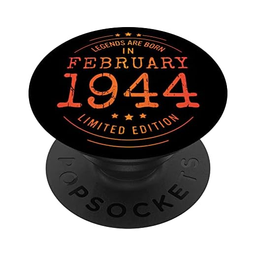 Cumpleaños Febrero 1944 Edición Limitada Regalo February PopSockets PopGrip Intercambiable