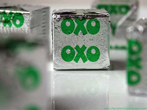 OXO 60 Vegetable Stock Cubes. 378 g . Packaged in Clear Bag. Can be Used as a Dry rub or Seasoning, for Meats and Vegetables.
