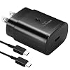 Super Fast Charger Type C,25W USB-C Wall Charger for Samsung Galaxy S22/S22 Ultra/S22+/S21/S21Ultra/S21 Plus/S20/S20…