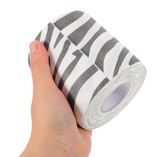 Papel higiénico divertido con estampado cebra para decorar baños de invitados 4