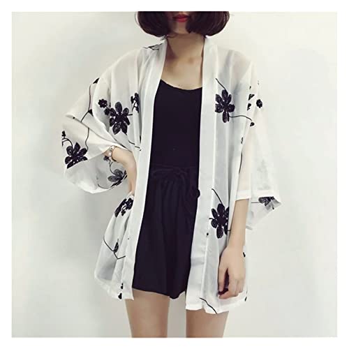 Kimono cardigan floral brodé femme chic pour été et plage en mousseline légère