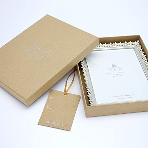 C C.k.k. Pierced Alloy Metal Picture Frame, Silver Plated With Light Gray Enamel And Rhinestones (Silver, 5X7 ) #TOP5