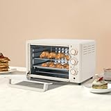 1000W Minibackofen Tischbackofen Elektrobackofen, Backofen mit Überhitzungs-, Überspannungs- und Überstromschutzfunktionen, 60 Min Timer und 120°C-250°C Temperaturregelung