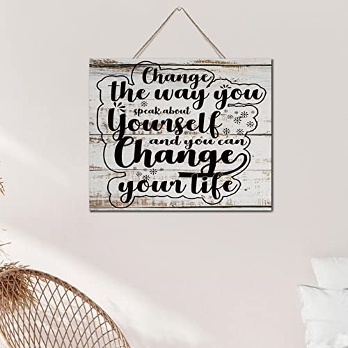 Plaque en bois de décoration murale rustique chic 25x30 cm - 6