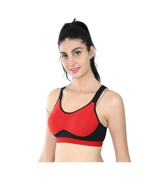 Women’s Sports Bra High Support Breathable Fabric Comfort Fit Activewear Gym, Running, Yoga & Training Essential Performance Sports Bra for Women Moisture Multicolour-image-44