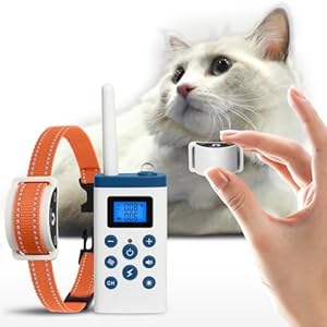 PaiPaitek Cat Shock Collar with Remote, Cat Training Collar with Auto Anti-Meow, Beep, Vibration, Safety Shock 4 Modes for Bad Behaviour, Rechargeable, Effective for Stopping Cat Meowing