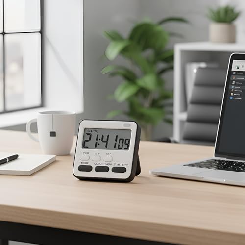 Image of Digital Alarm Clock Style Classic Analog Twin Bell Alarm Clock for Bedroom | Loud Alarm Desk Table Clock, Heavy Sleepers | Vintage Retro Clock for Home, Office, Study Table, Dcor