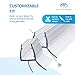 2-Pack - Aulett Home Frameless Shower Door Bottom Seal with Drip Rail - 3/8