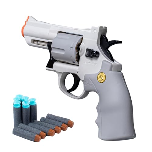 Revolver Toy,Model Toy,Soft Foam Refill Bullets,Blaster for Boy Play Cowboy Prop Game Fake Sniper Rifle Kids Age 8-12 Cool Halloween Christmas Birthday Gift