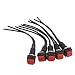 Uxcell a12110700ux0244 5 x 10mm Red Square Wired Car Horn Momentary Push Button Switch AC 250V 3A
