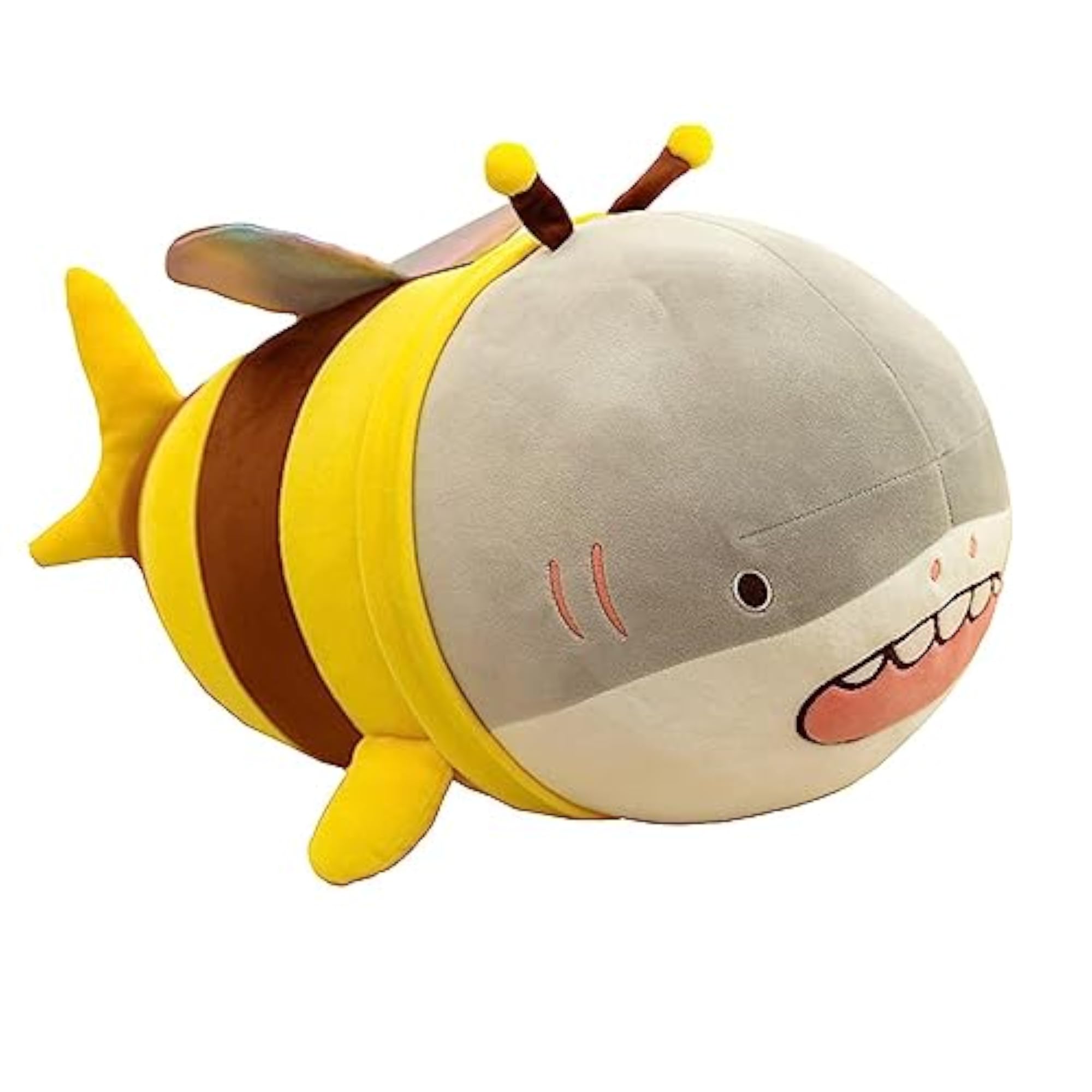Shark and Bee Combination Hug Pillow Toy, Soft Bed Pillow