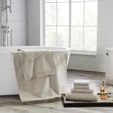 Modern Threads 6-częściowy zestaw ręczników z waflowym żeberkiem – bawełniane ręczniki kąpielowe premium, bardzo chłonne i miękkie, elegancka faktura waflowa do łazienki i spa, taupe