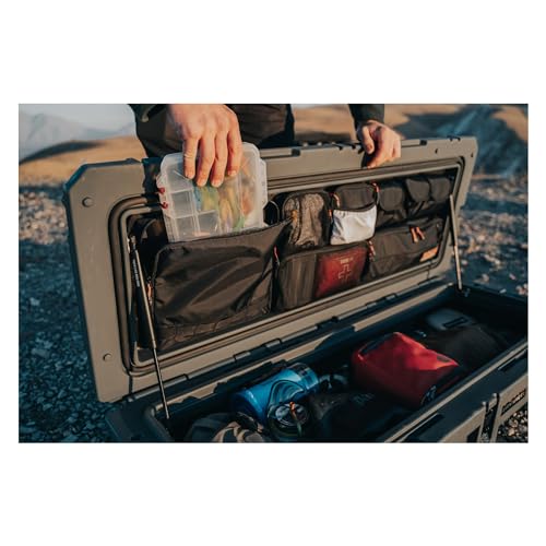 Roam Rugged Case Lid Organizer - 420D Nylon with PU-Coated Backing and YKK Zippers - Perfect for Camping Gear - Ideal for Overlanding Gear - Storage Box - Quick Access to Roof Cargo (95 L)