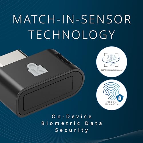 Image of VeriMark IT 2.0 USB-C Fingerprint Key - Windows Hello & Windows Hello for Business, 360 Fingerprint Reader, Password-Free Login K64705WW
