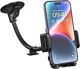 Handyhalterung Auto Saugnapf Windschutzscheibe Handy Halterung Auto Handyhalterung Kfz Handyhalterung fürs Auto mit Stoßfestem-Stabilisator für iPhone13/12/11/X, Galaxy20/10 und mehr