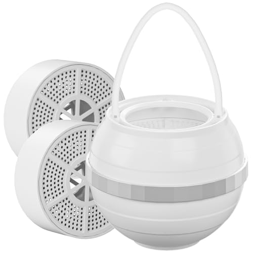 FEELSO Bath Filter with 2 Filter Cartridges Removes Chlorine 10 Stages BPA Free Bath Water Filter for Babies and Adults Shower Filter for Healthier Skin Hair White