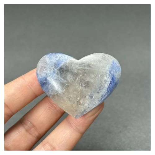 Corazón de cianita azul natural de colección, mineral exclusivo decorativo LQYXGS 2