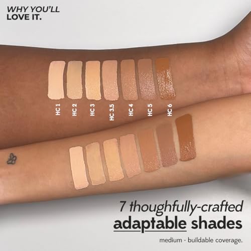 Image of Ruby's Organics Liquid-Cream Concealer for Under-eye Dark Circles & Pigmentation, Full Coverage, Under Eye Cream with Bakuchiol, Easily Blendable, Highly Pigmented, Natural, All Indian Skin Types - HC6, 6.5ml