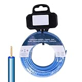 Carrete de cable H07Z1-K 6,00 mm² azul, 10 m - Ideal para instalaciones eléctricas y conexiones seguras en exteriores.