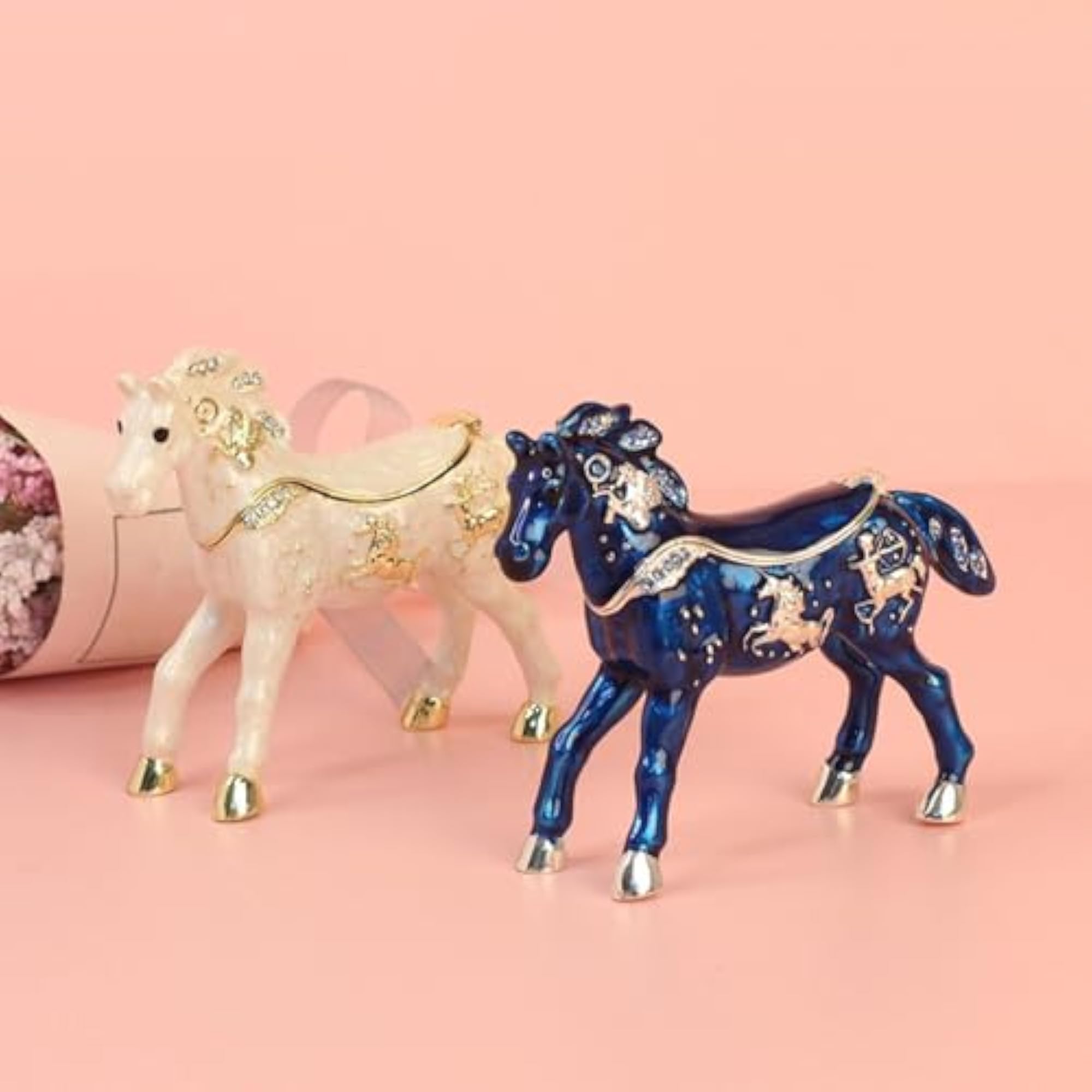 Enameled Jewelry Box Decoration Holder Crafting
