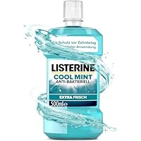 LISTERINE Cool Mint 500 ml, antibakterielle Mundspülung mit ätherischen Ölen und Minzgeschmack, Mundwasser bekämpft wirksam Bakterien im Mundraum, optimale Ergänzung zur täglichen Zahnpflege
