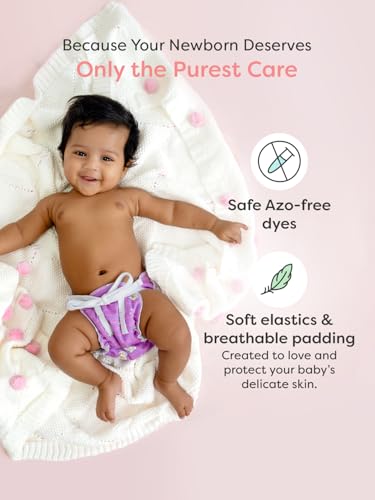 Image of SuperBottoms DryFeel Baby Langot 0-6 months l Organic Cotton Modern Baby Nappy l Mess-free Langot with Gentle Elastics l Super DryFeel Top Layer l Diaper-free Time Essential | 3 Pack