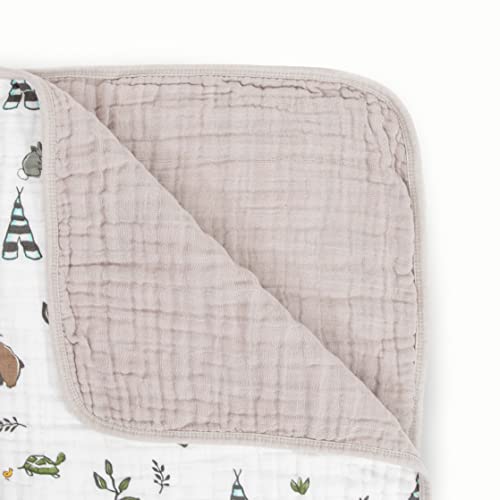Image of Little Unicorn Muslin Quilt Blanket | 100% Cotton Soft Multi-Layered Muslin Fabric | Toddler & Baby Blanket | 47 inchx47 inch | for Nursery, Crib, Shower Gifts (Forest Friends)
