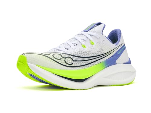 Image of Saucony Women's Endorphin Pro 5 Sneaker, White /Iolite, 5.5