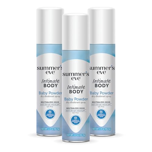 Image of Summer's Eve Gentle Feminine Spray, Baby Powder, 2 Oz, 3 Pk | Talc-Free, Daily Gentle Body Spray for Women, Feminine Care that Neutralizes & Reduces Body Odor, Gynecologist-Tested