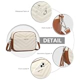 Miss Lulu Damska torba na ramię, mała torba na ramię, damska torba na ramię, Crossbody Bag, beżowy/brązowy