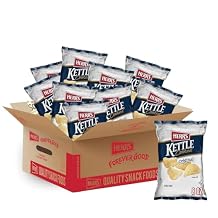 Herrs Original Kettle Chips, 8 Ounce Pack of 12 Bags Crunchy, Golden Kettle Chips with Classic Flavor Perfect for Lunches and Road Trips