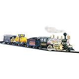Collections Etc Boys Deluxe Train Set with Lights, Sounds and Smoke, 20-Piece Set