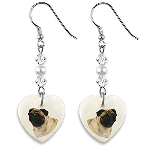 Timest - Orecchini di madreperla con carlino