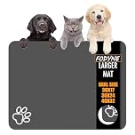 Large Dog Food Mat, 90 x 40cm Absorbent Pet Feeding Mat, No Stains Quick Dry Dog Water Dispenser Mat, Cat Bowl Mat,Easy to Clean Pet Placemats