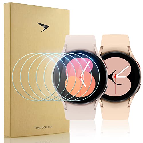 Tuocal 6 Pièces Protection Dureté Écran Compatible avec Samsung Galaxy Watch 5 40mm Galaxy Watch 4 40mm, 2.5D 9H Protecteur D'écran Verre Trempé pour Samsung Galaxy Watch 5 Galaxy Watch 4 40mm Cover