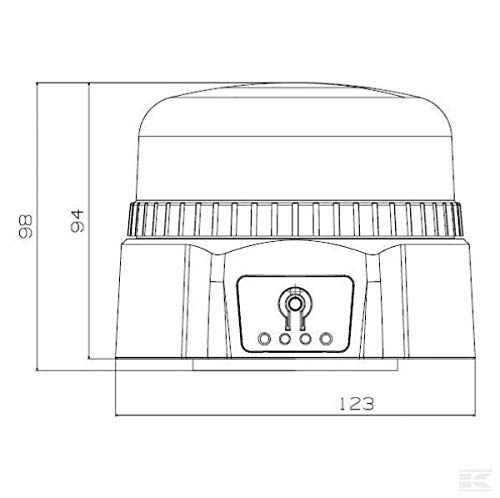 Kramp Gyrophare LED avec batterie et plusieurs fonctions flash LA20029